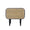 FURNIFIED Nightstand Jen Black Wood Rattan