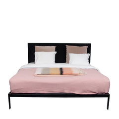 FURNIFIED Bed Emilio Metal Wood 210x180cm