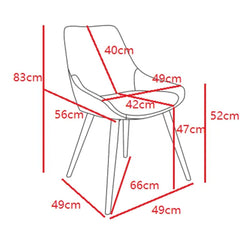 ZAGO Chair Bari Oak Legs Fabric