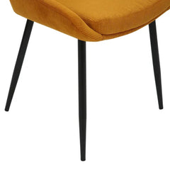 ZAGO Chair Bari Metal Legs Corduroy Fabric