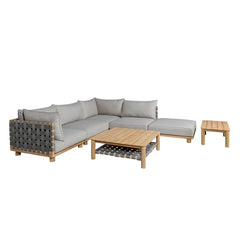 ZAGO 7-piece Outdoor Furniture Benn Fabric And Acacia