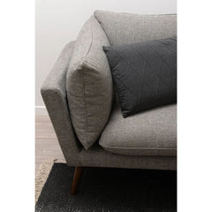 ZAGO Sofa 3-seater Brooks metal legs fabric grey