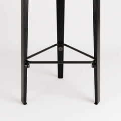 TIPTOE Stool Big Lou Recycled Plastic Macchiato Steel Legs 75cm