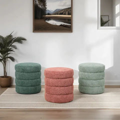 ZAGO Pouffe Fino Fur-Effect Fabric Pink