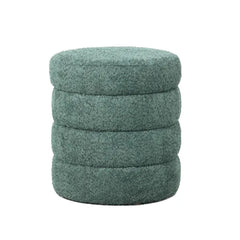 ZAGO Pouffe Fino Fur-Effect Fabric Emerald Green