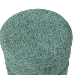 ZAGO Pouffe Fino Fur-Effect Fabric Emerald Green