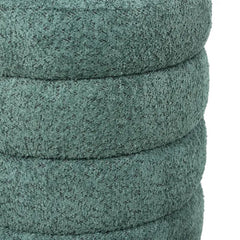 ZAGO Pouffe Fino Fur-Effect Fabric Emerald Green