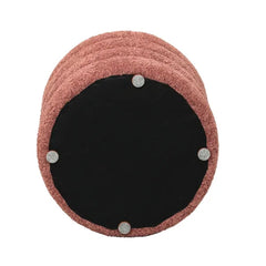 ZAGO Pouffe Fino Fur-Effect Fabric Pink