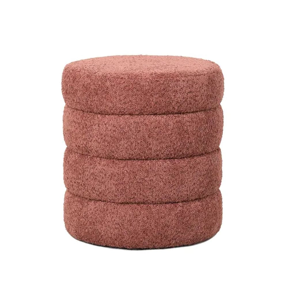 ZAGO Pouffe Fino Fur-Effect Fabric Pink