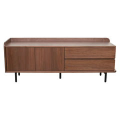 ZAGO TV Sideboard Gatsby Walnut Black Metal 150cm