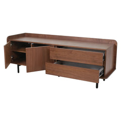 ZAGO TV Sideboard Gatsby Walnut Black Metal 150cm