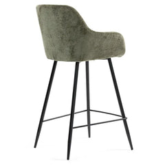 ZAGO Bar Stool Hibis Metal Legs Fabric 65cm