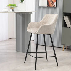 ZAGO Bar Stool Hibis Metal Legs Fabric 65cm