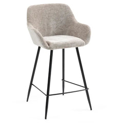 ZAGO Bar Stool Hibis Metal Legs Fabric 65cm