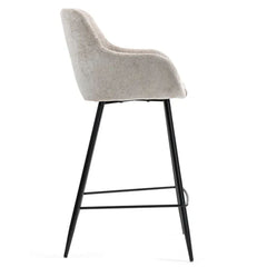 ZAGO Bar Stool Hibis Metal Legs Fabric 65cm