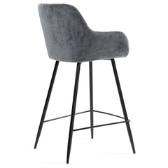 ZAGO Bar Stool Hibis Metal Legs Fabric 65cm