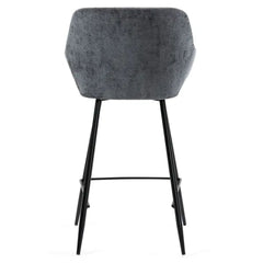 ZAGO Bar Stool Hibis Metal Legs Fabric 65cm