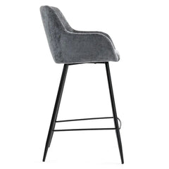 ZAGO Bar Stool Hibis Metal Legs Fabric 65cm