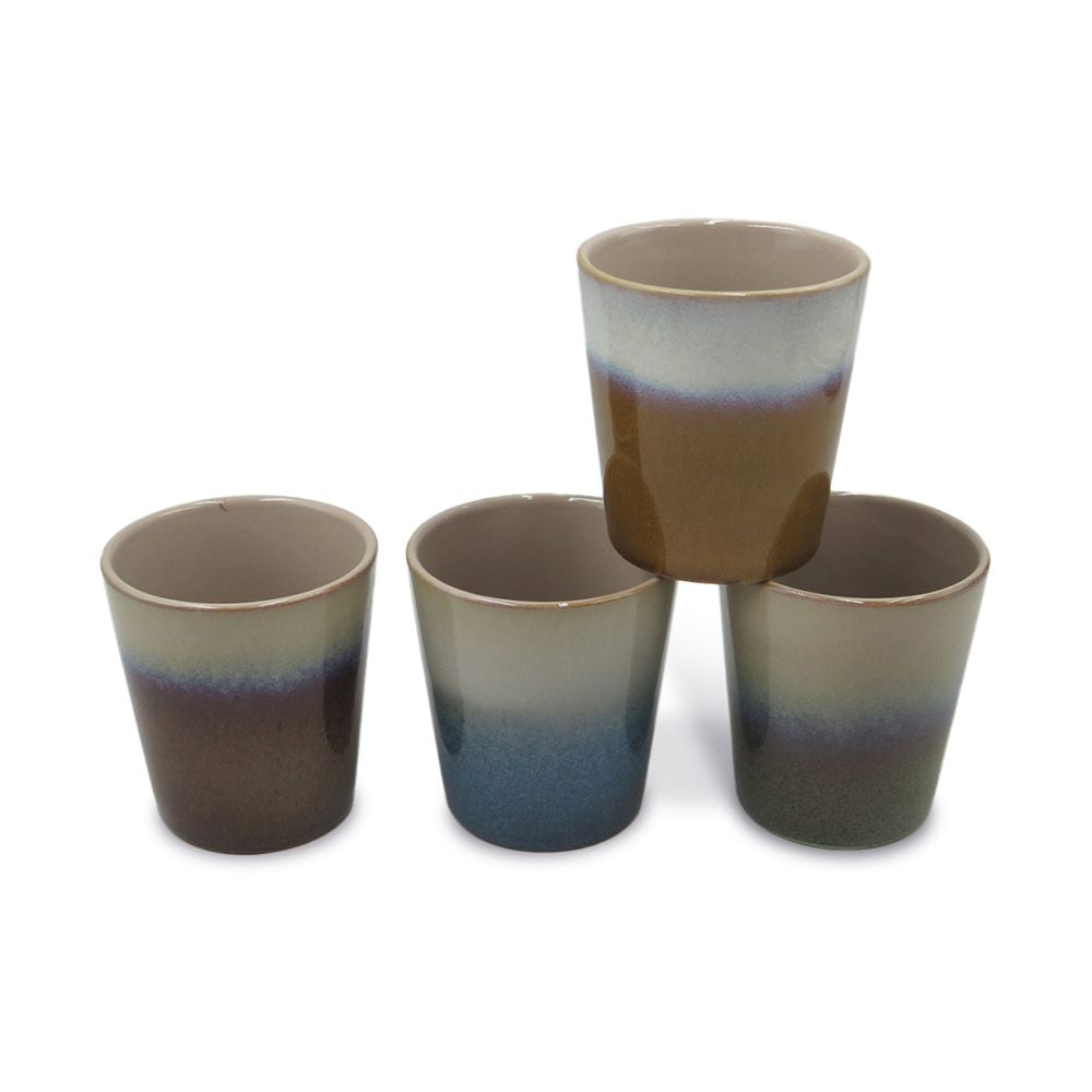 OPJET PARIS Set Of 4 Cups Cantine Sandstone 8cm