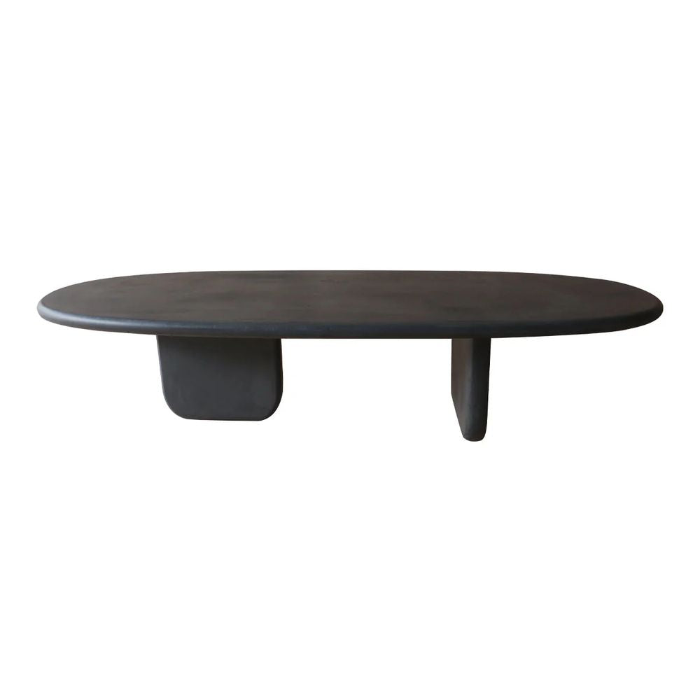 FURNIFIED Coffee Table Ido Black Microskin 165cm