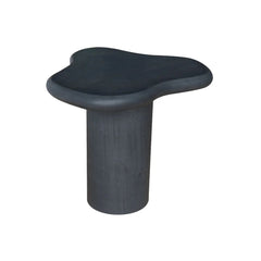 FURNIFIED Side Tables Grenoble Black Microskin 62cm