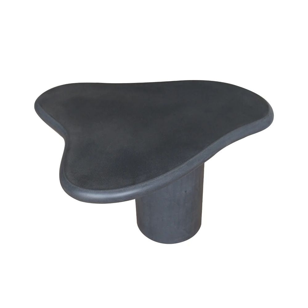 FURNIFIED Side Tables Grenoble Black Microskin 62cm