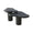 FURNIFIED Side Tables Grenoble Black Microskin 62cm