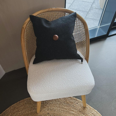 INTERIOR Pillow Black Wool Linen 40x40cm