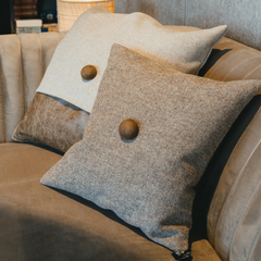 INTERIOR Pillow Dark Beige Wool Linen 40x40cm