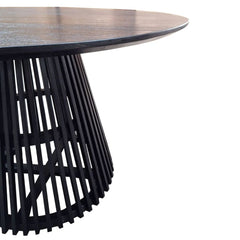 ZAGO Round Dining Table Kamala Black Teak  Ø120cm