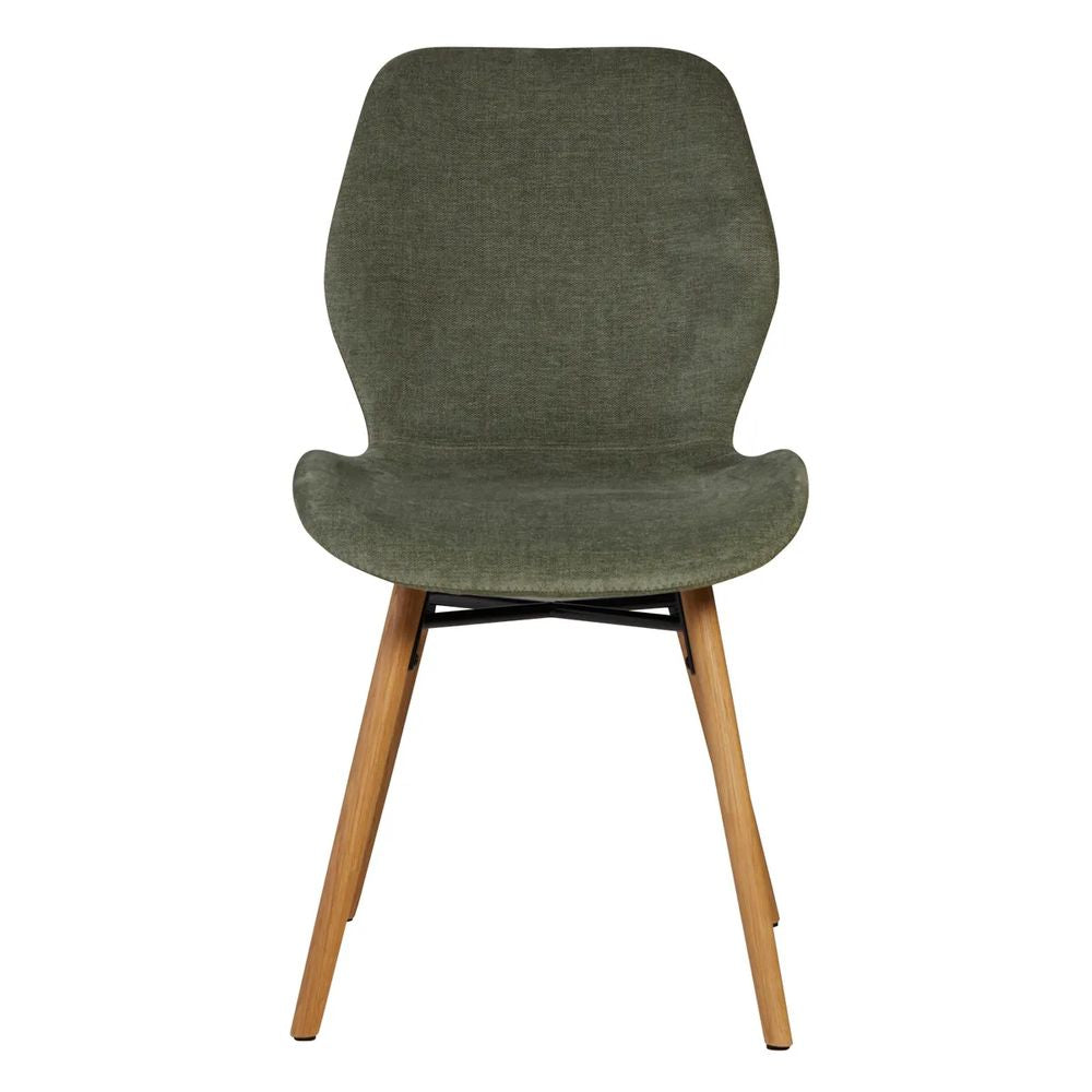 ZAGO Dining Chair Keri Wood Legs Soft Touch Fabric