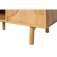 ZAGO Low Sideboard Magik Natural Oak 2 Doors 140cm