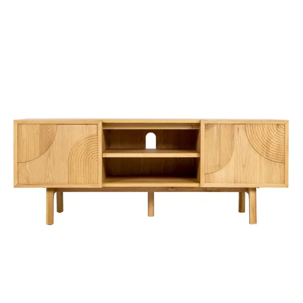 ZAGO Low Sideboard Magik Natural Oak 2 Doors 140cm