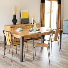 ZAGO Chair Manhattan Metal Legs Natural Oak