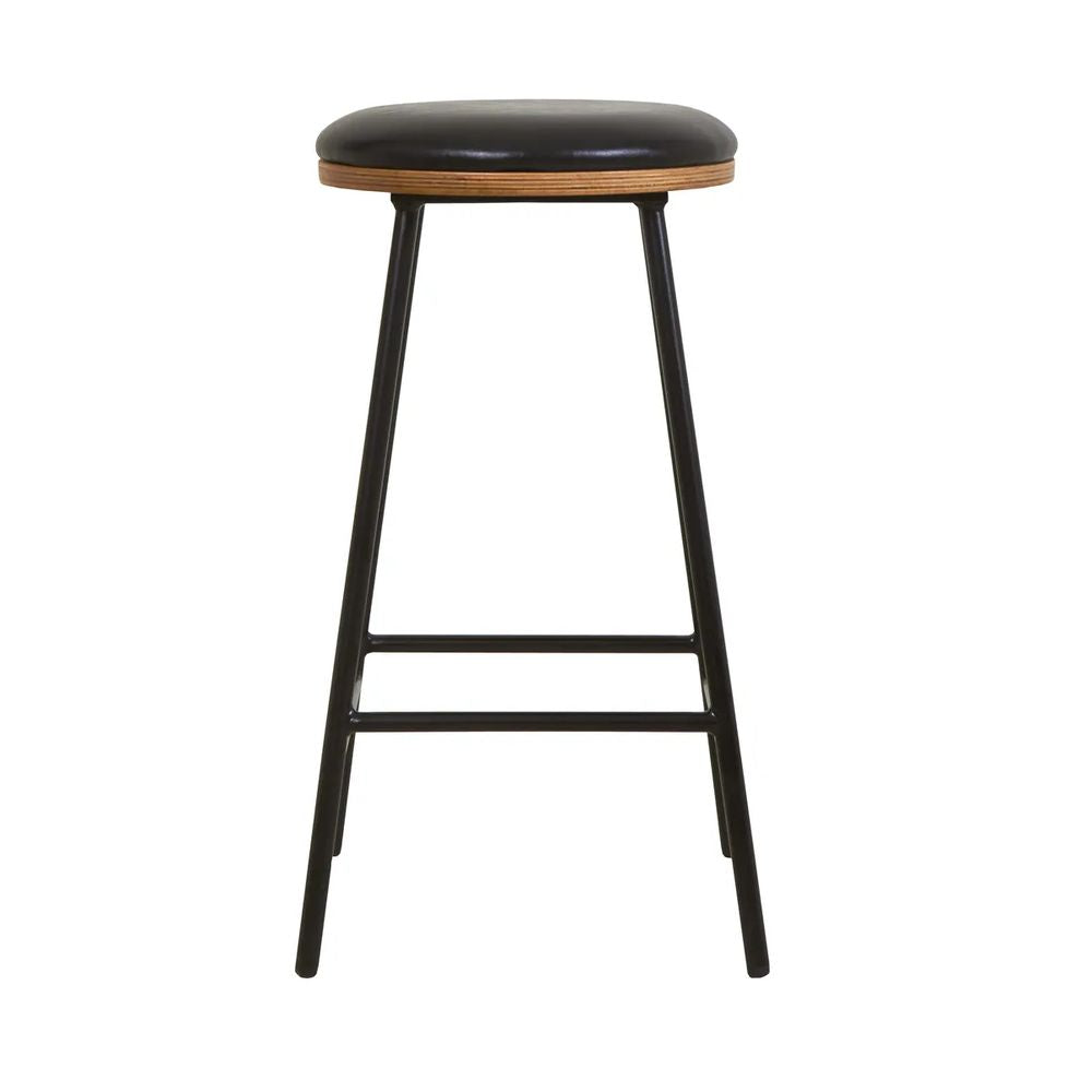 ZAGO Bar Stool Marcel Metal Legs Leather 67cm