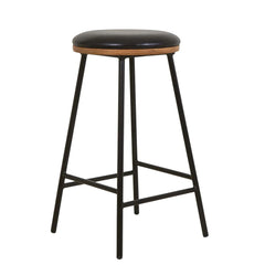 ZAGO Bar Stool Marcel Metal Legs Leather 67cm