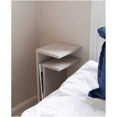 MAZE Bedside Table F-shelf Right White Oak