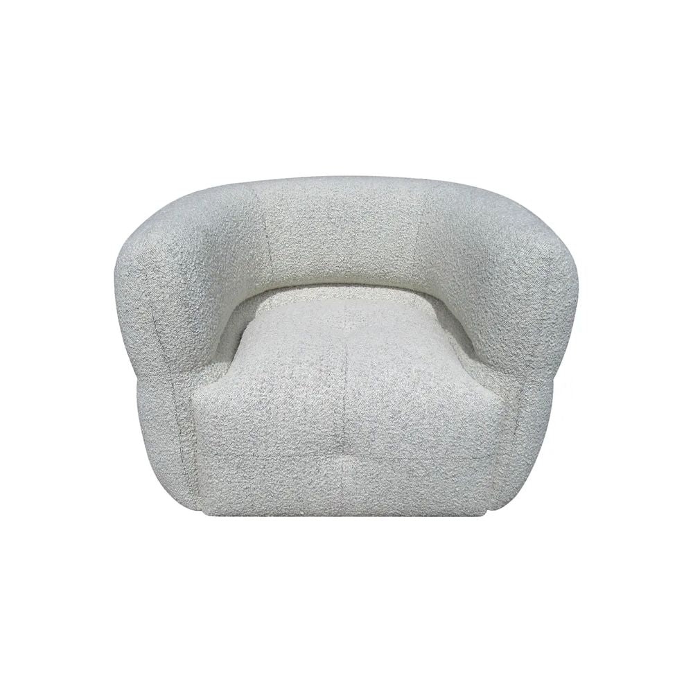 ZAGO Swivel Armchair Melki Curly Wool Fabric