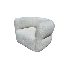 ZAGO Swivel Armchair Melki Curly Wool Fabric