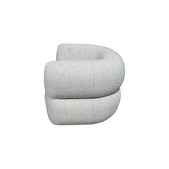 ZAGO Swivel Armchair Melki Curly Wool Fabric