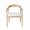 FURNIFIED Dining Chair Muret White Terry Fabric Natural Oak