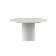 FURNIFIED Dining Table Nana Round Microskin