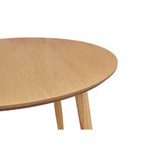 ZAGO Round Dining Table Pepper Oak Veneer