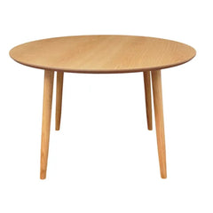 ZAGO Round Dining Table Pepper Oak Veneer