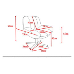 ZAGO Swivel Armchair Rena Fabric