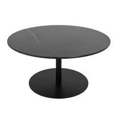 FURNIFIED Coffee Table Jake Black Ceramic 70cm