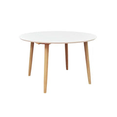 ZAGO Dining Table Salt With Extensions MDF White