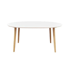 ZAGO Dining Table Salt With Extensions MDF White