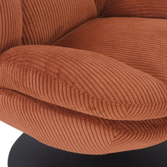 ZAGO Swivel Armchair Topi Corduroy Fabric