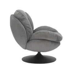 ZAGO Swivel Armchair Topi Corduroy Fabric